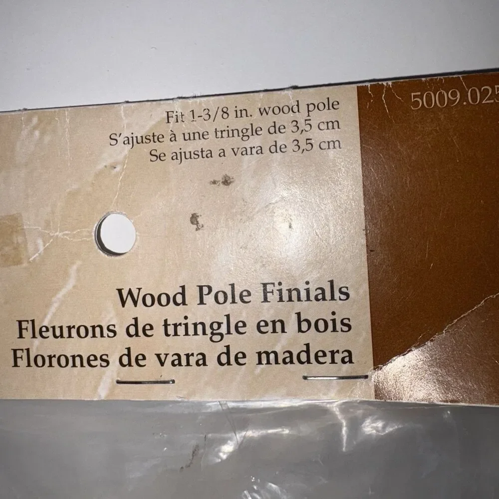 Kirsch Wood Trends Classics White Wood Ball Finial Fits 1 - 3/8